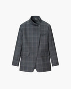 Blazer Katie de cuadros con cuello alto