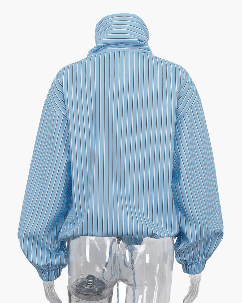 Camisa Carla de rayas con cuello alto