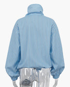 Camisa Carla de rayas con cuello alto