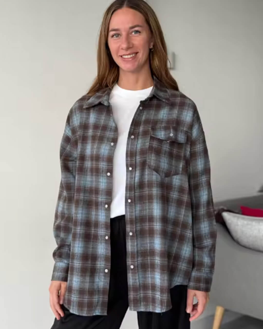 Camisa Melissa de cuadros oversize
