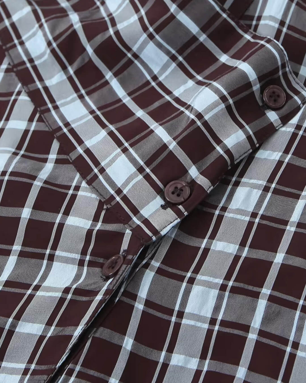 Rebecca Camisa Envolvente de Popelina a Cuadros
