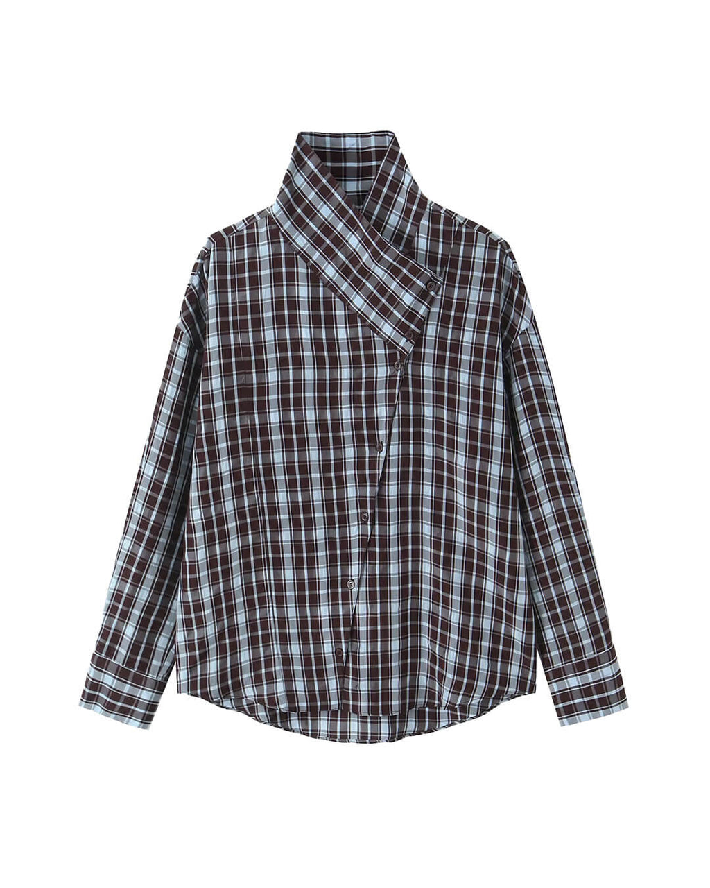 Rebecca Camisa Envolvente de Popelina a Cuadros