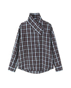 Rebecca Camisa Envolvente de Popelina a Cuadros
