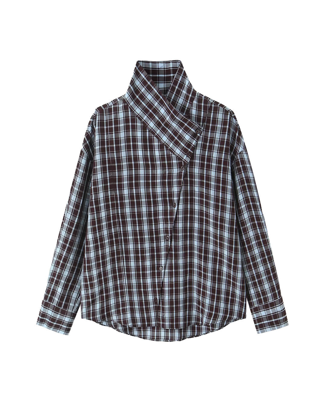 Rebecca Camisa Envolvente de Popelina a Cuadros