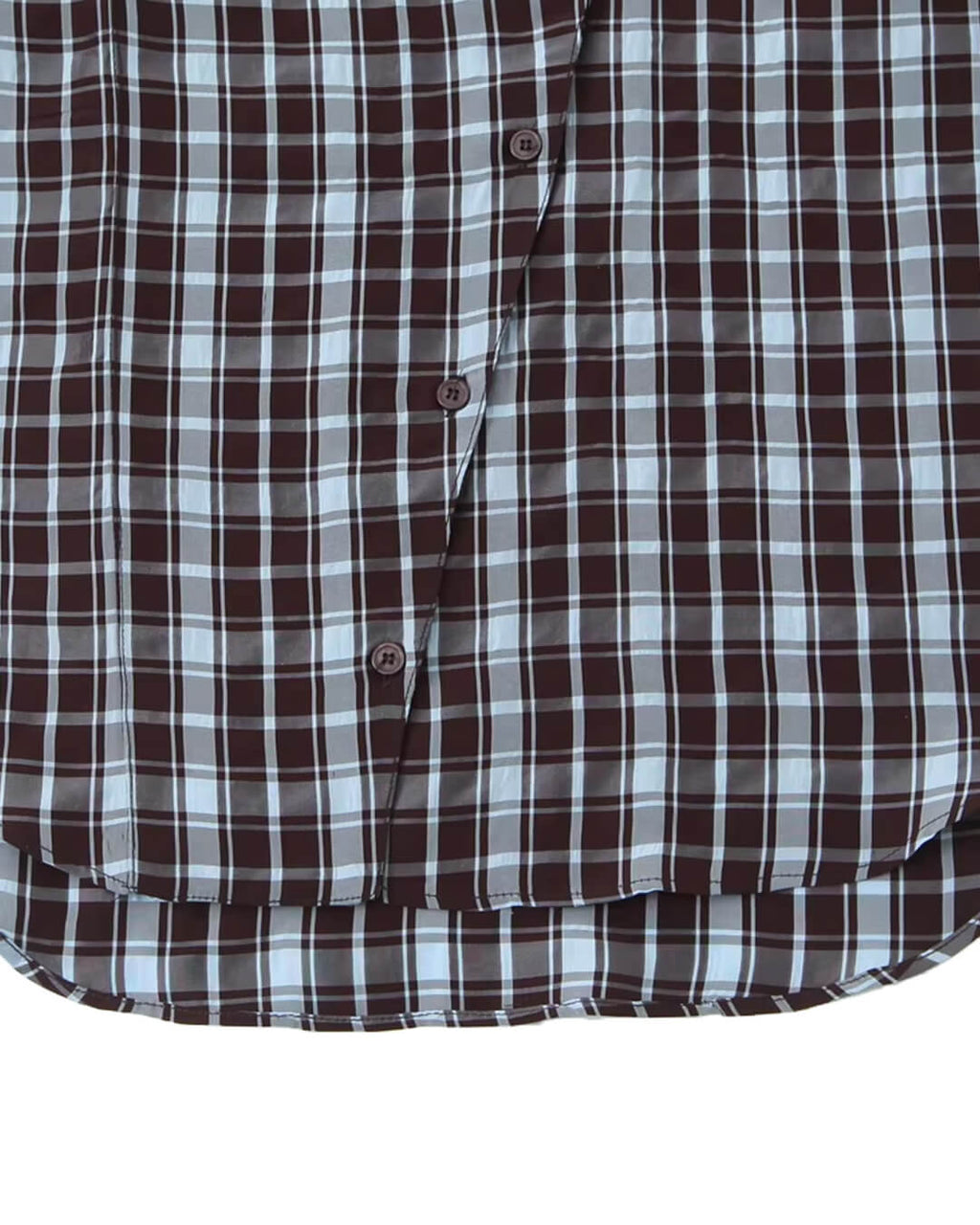 Rebecca Camisa Envolvente de Popelina a Cuadros