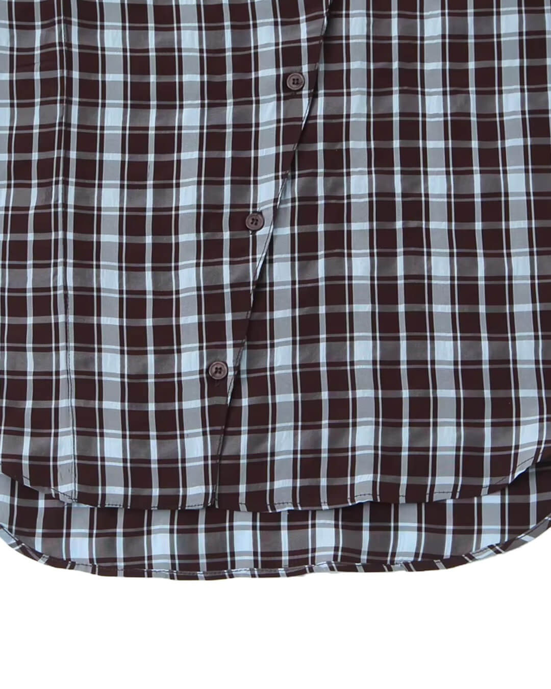 Rebecca Camisa Envolvente de Popelina a Cuadros