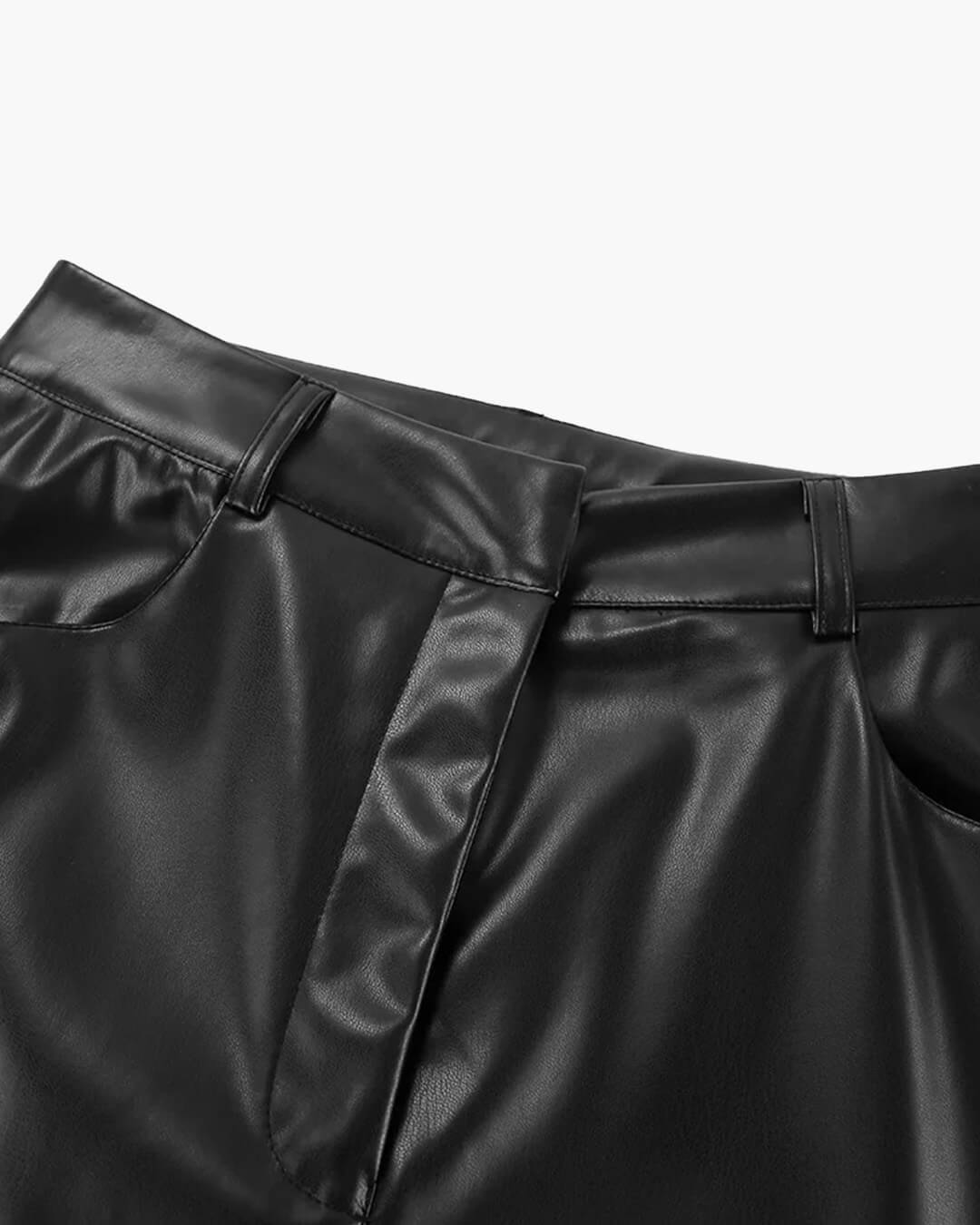 Pantalones de pierna ancha Ada de cuero vegano