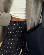 Pantalones Adela de satén con lunares