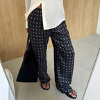 Pantalones Adela de satén con lunares
