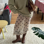 Bianca Mesh Dot Falda Midi