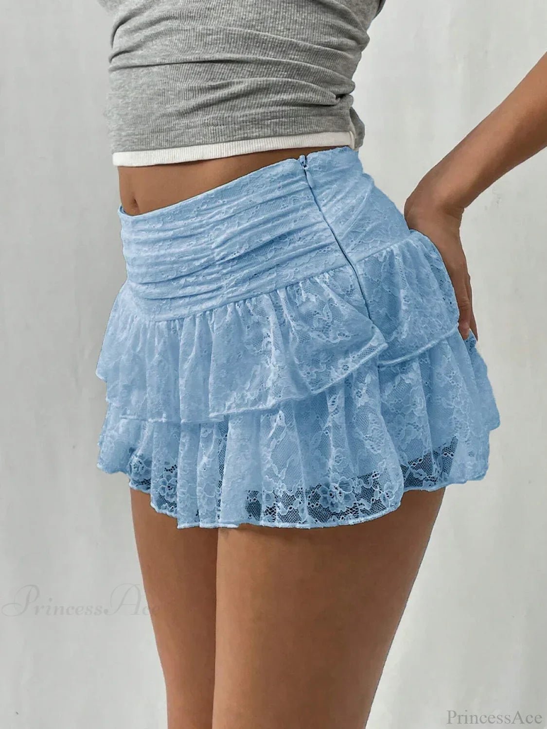 Falda Kaleigh mini de encaje en capas