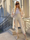 Pantalones Sofia tipo lápiz de tiro alto