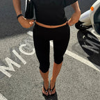 Leggings capri Millie con abertura en el bajo