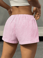 Shorts elásticos de tiro bajo con rayas Tirzah