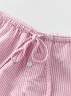 Shorts elásticos de tiro bajo con rayas Tirzah