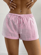 Shorts elásticos de tiro bajo con rayas Tirzah
