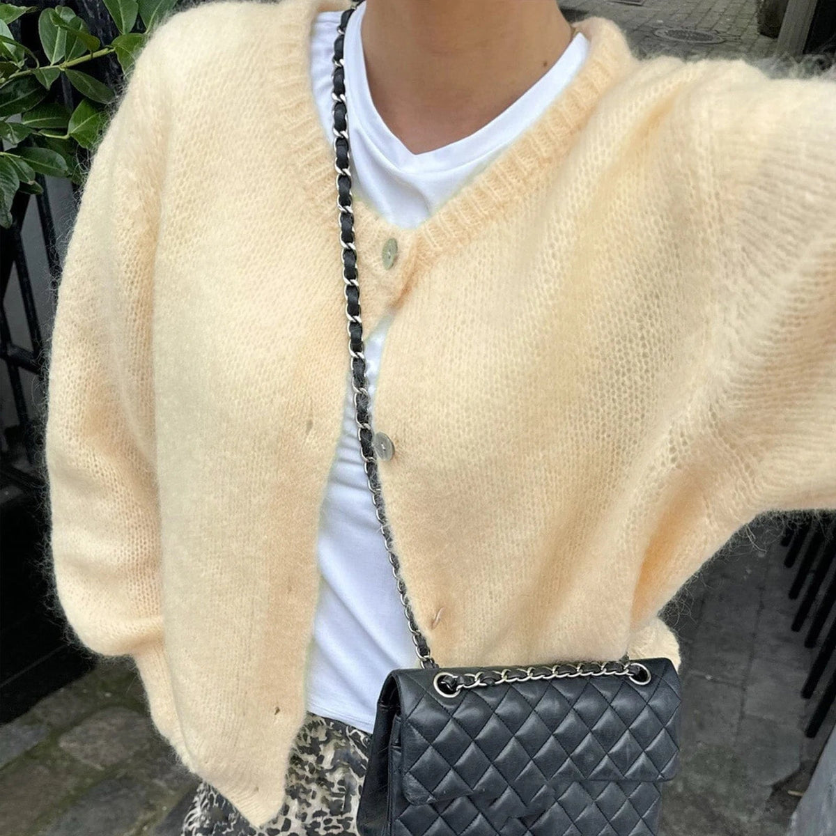 Cardigan Rachel Oversized de Punto Esponjoso