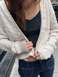 ÉLODIE | Cárdigan de punto con cremallera y cuello alto