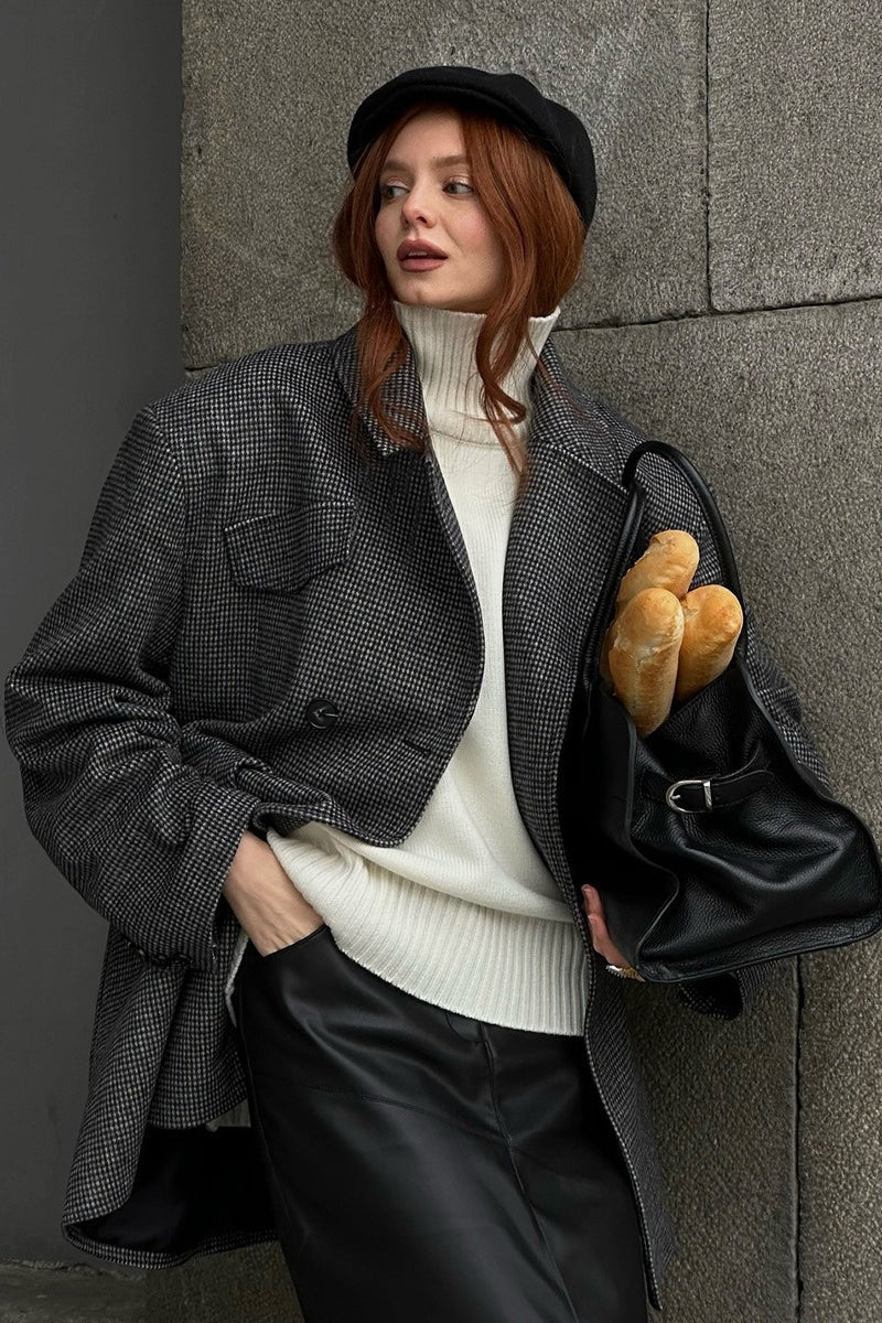 Abrigo estructurado Anna de tweed