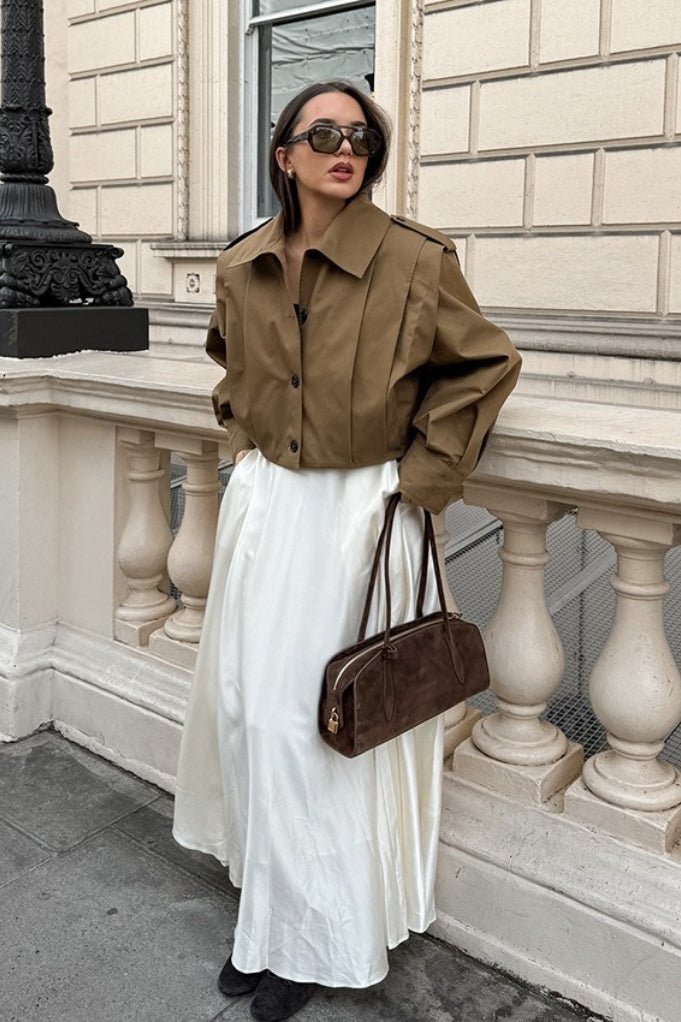 Chaqueta utility Gina corta con pliegues