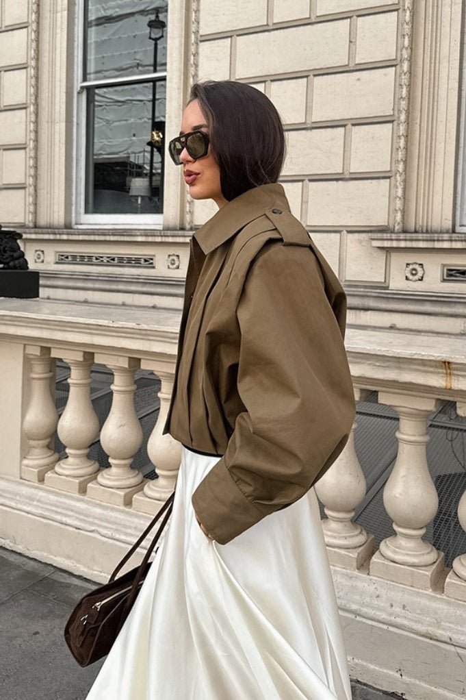 Chaqueta utility Gina corta con pliegues