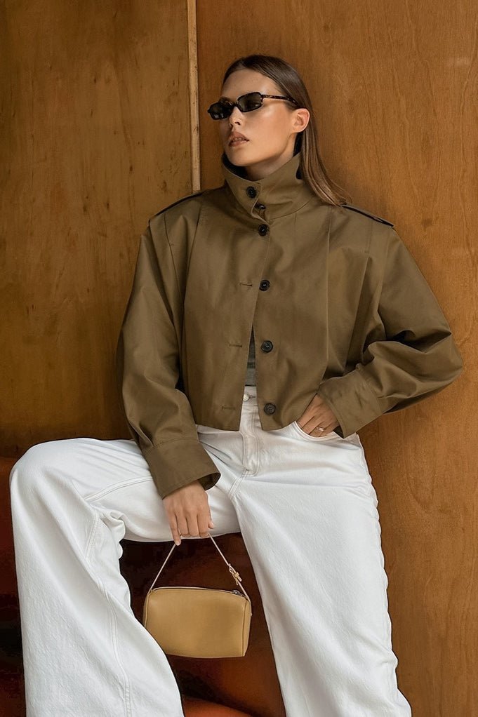 Chaqueta utility Gina corta con pliegues