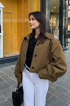 Chaqueta utility Gina corta con pliegues