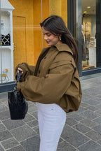 Chaqueta utility Gina corta con pliegues