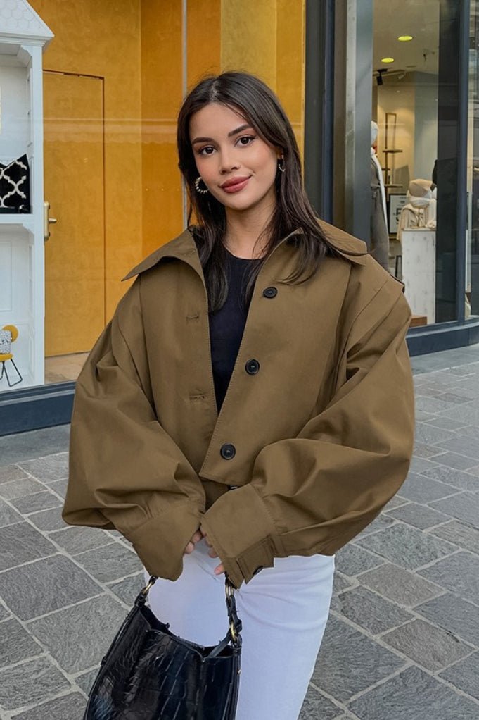 Chaqueta utility Gina corta con pliegues
