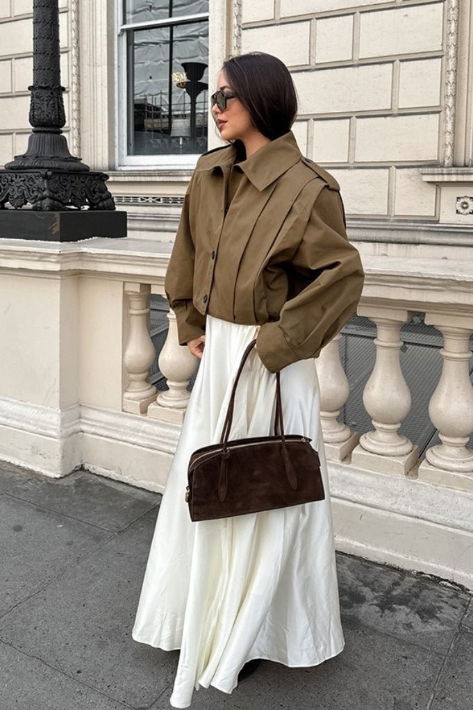 Chaqueta utility Gina corta con pliegues
