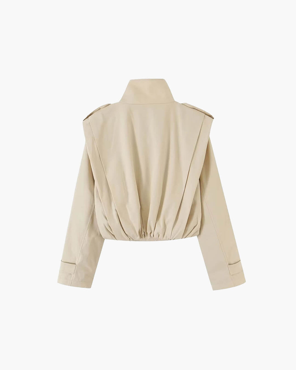 Gabardina Jane plisada con cuello alto