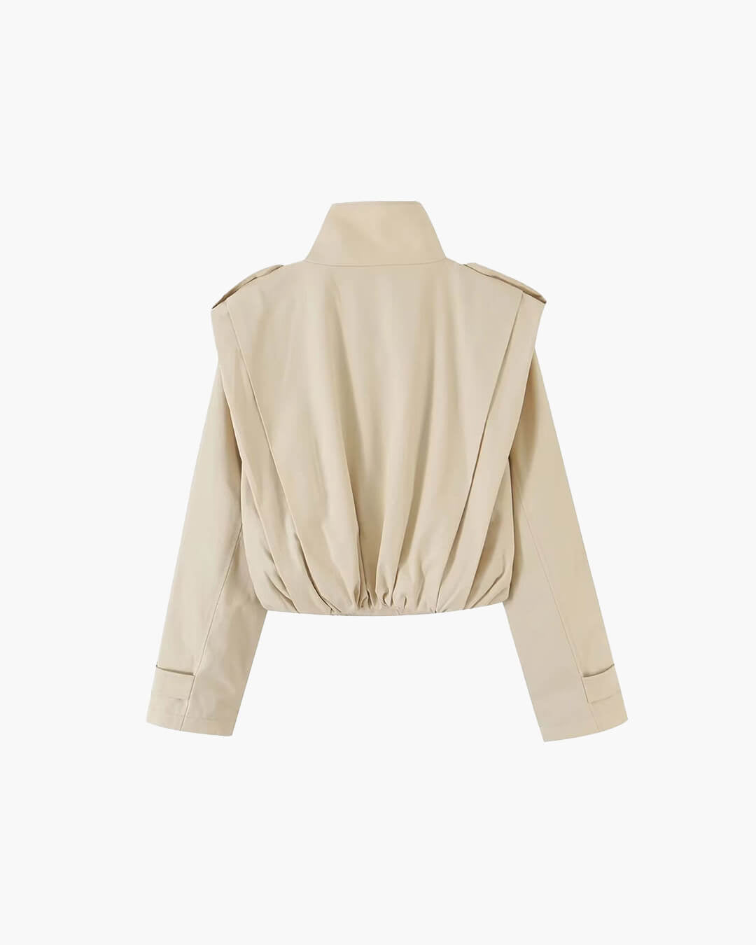 Gabardina Jane plisada con cuello alto