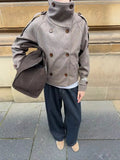 Abrigo oversize con cuello alto Julie