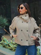 Abrigo oversize con cuello alto Julie