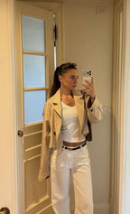 Gabardina corta Natalie cruzada