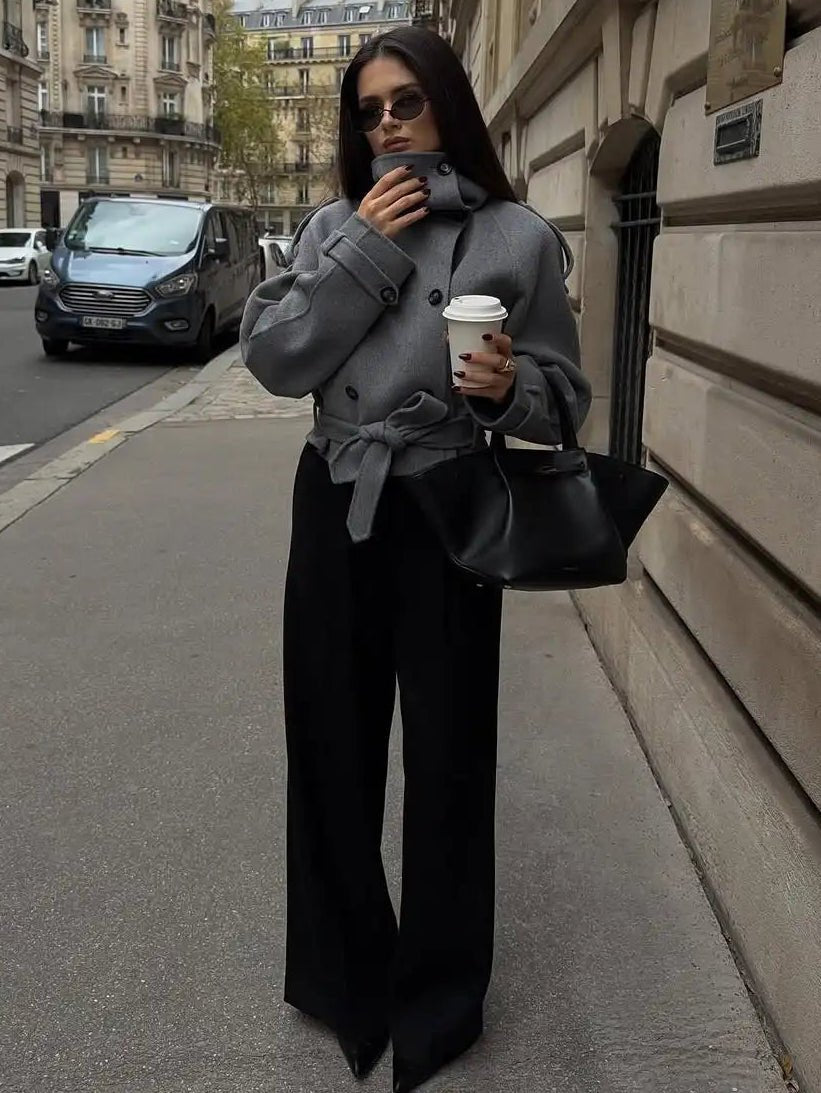 Ruth Abrigo Cruzado con Cuello Tipo Tortuga