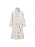 Abrigo trench Sarah con cuello alto y cinturón
