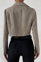 Blazer corto de pata de gallo Amelia