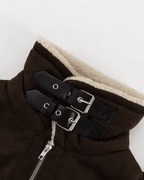 Aurora Chaqueta de ante sintético de cuero artificial