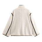Chaqueta de piel sintética con henna