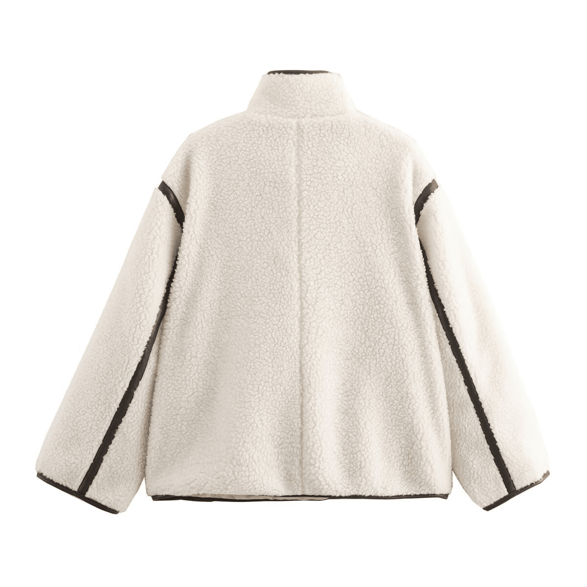 Chaqueta de piel sintética con henna