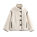 Chaqueta de piel sintética con henna