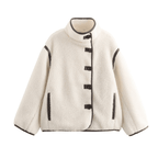 Chaqueta de piel sintética con henna
