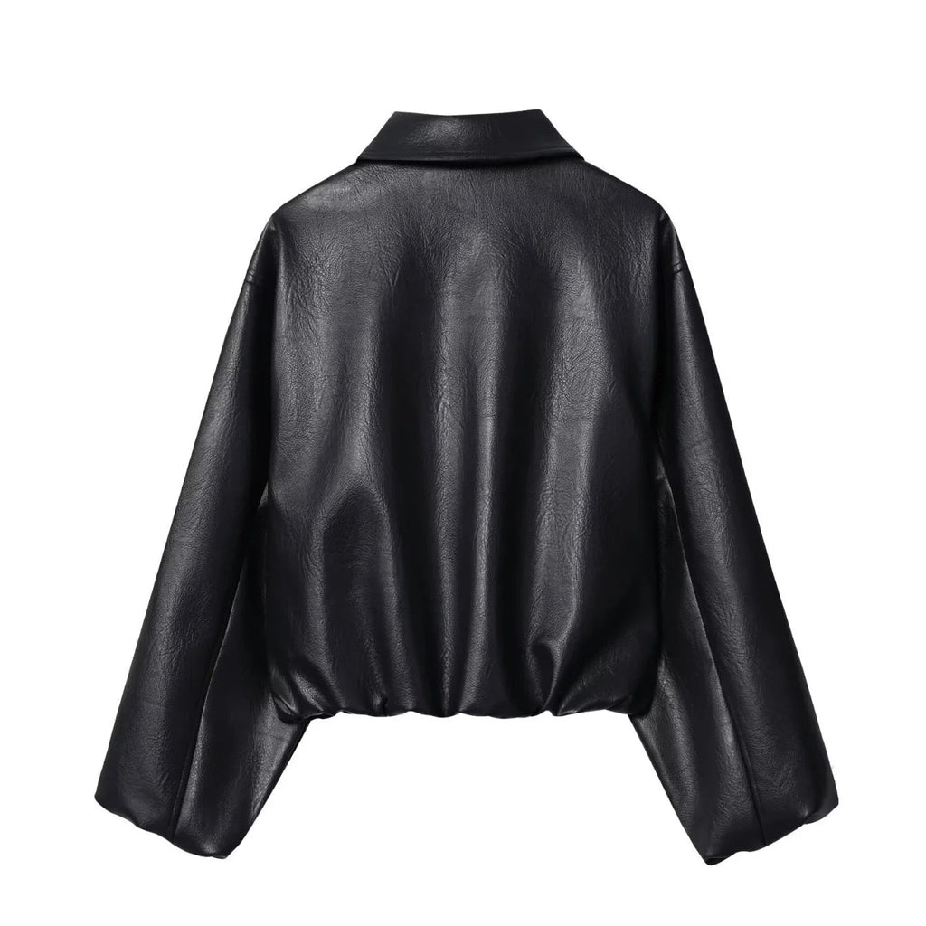 Chaqueta bomber de piel sintética Jenny