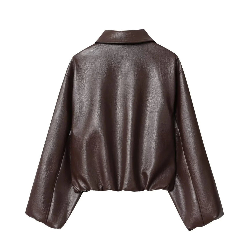 Chaqueta bomber de piel sintética Jenny