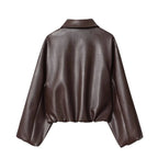 Chaqueta bomber de piel sintética Jenny