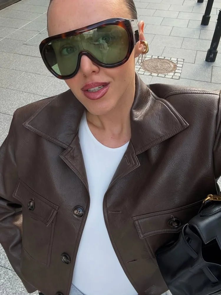 Chaqueta corta Rachelle de polipiel