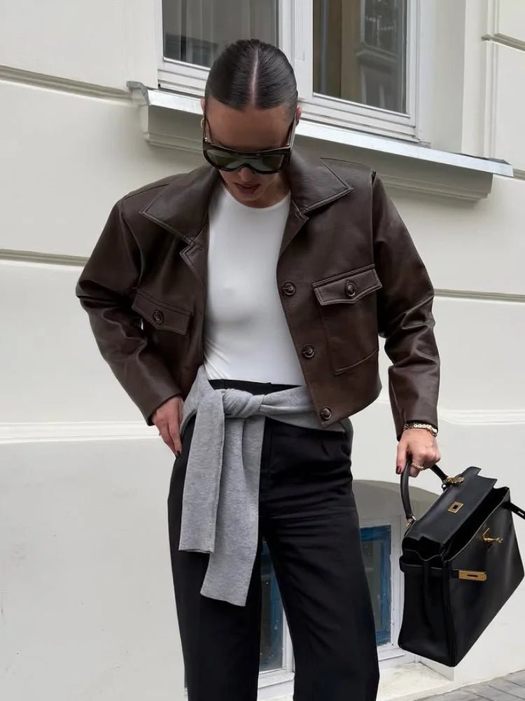 Chaqueta corta Rachelle de polipiel