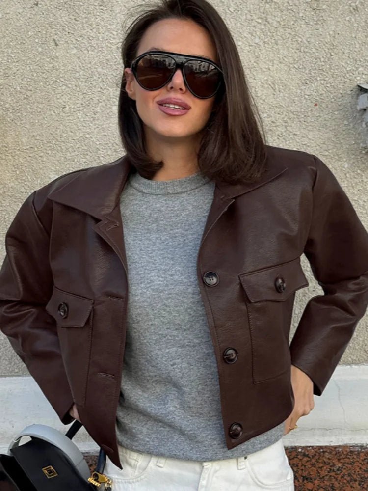 Chaqueta corta Rachelle de polipiel
