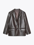 Blazer de cuero vegano Ryza